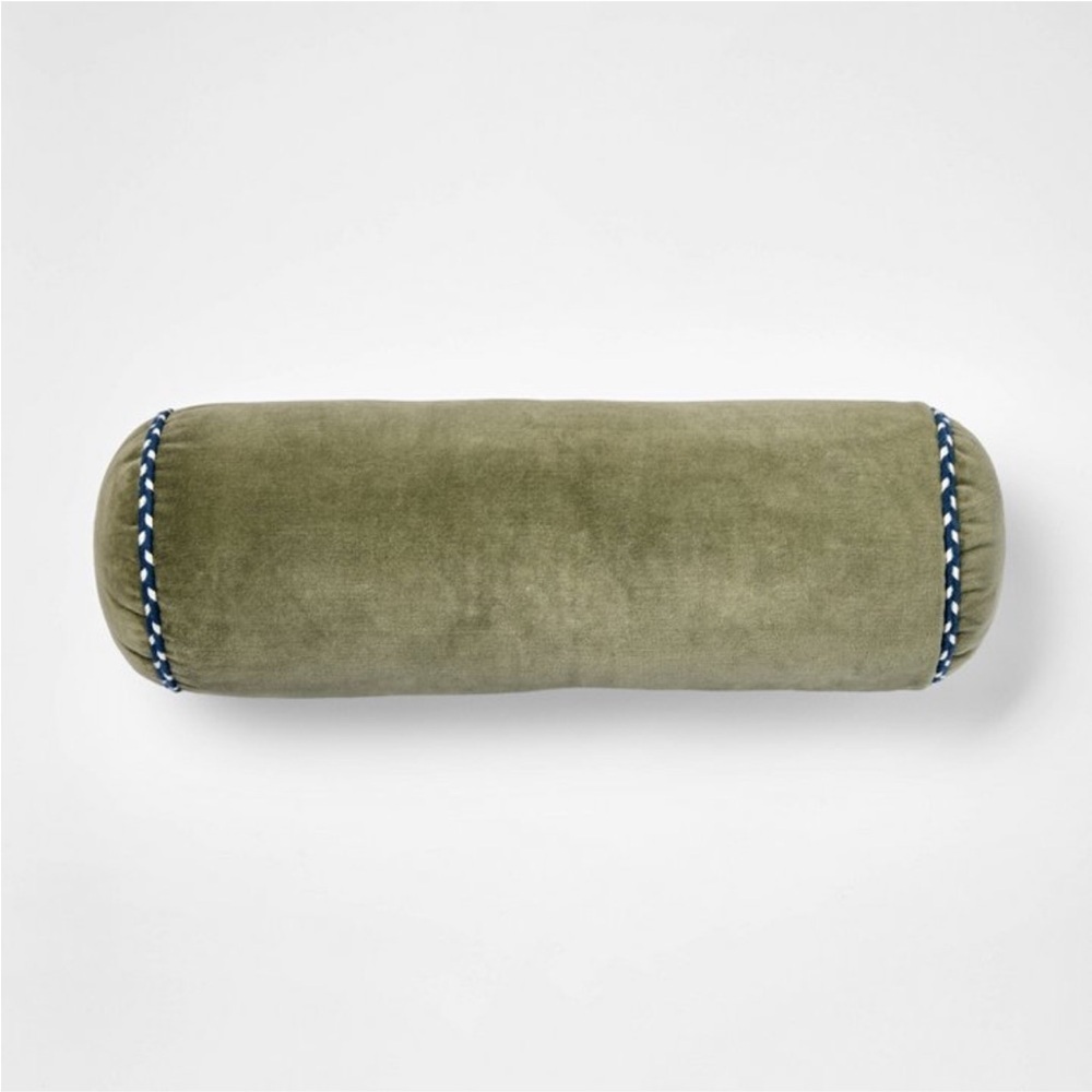 7"x18" Bolster w Piping Throw Pillow Green - Threshold designed w Studio
McGee
